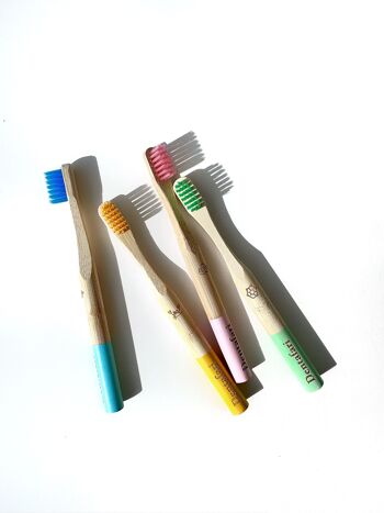✨NOUVEAU✨ Brosse à dents enfant en bambou - JAUNE - DOUCE 7