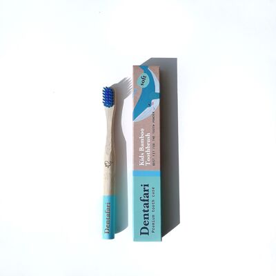 ✨NUEVO✨ Cepillo de dientes infantil de bambú - AZUL - SUAVE