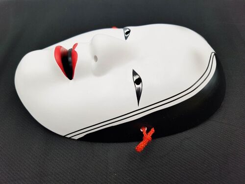 Masque de Théâtre nô Décoratif Zo Onna avec signature de l'artiste, réalisé au Japon