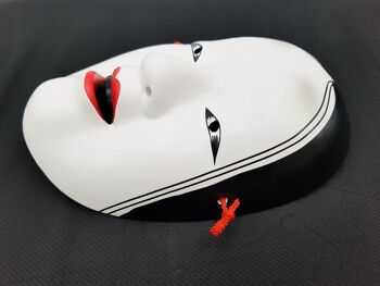 Masque de Théâtre nô Décoratif Zo Onna avec signature de l'artiste, réalisé au Japon 1