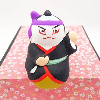Figurines Osuwari assises en terre cuite et peint Japon fait main artisanal 14