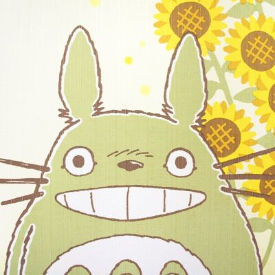 COS11232 Noren Japanische Türvorhänge „Mein Nachbar Totoro“ mit Sonnenblumenmuster, japanischer Gobelin-Fenstervorhang