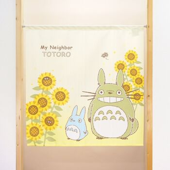 COS11232 Noren rideaux de porte japonais Mon Voisin Totoro motif tournesols, japon tapisserie rideau de fenêtre 3