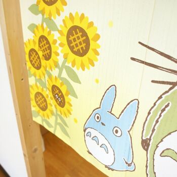 COS11232 Noren rideaux de porte japonais Mon Voisin Totoro motif tournesols, japon tapisserie rideau de fenêtre 8