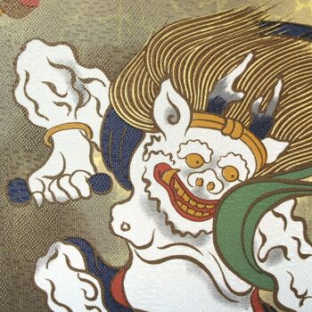 Noren rideaux de porte japonais motif Divinités Fujin et Raijin, japon tapisserie rideau de fenêtre 2