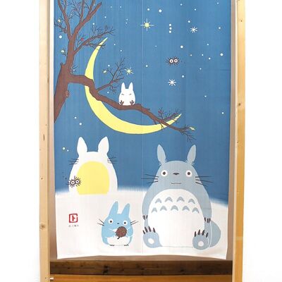 COS10406 Noren japanische Türvorhänge „Mein Nachbar Totoro Mond“, Japan-Wandteppich, Studio Ghibli-Fenstervorhang