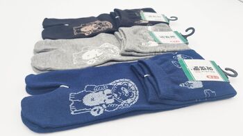 Chaussettes Japonaises Tabi en Coton et Motif Tanuki Made in Japan Taille Fr 40 - 45 5