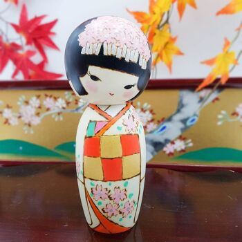 Poupée Kokeshi Himé Sama exclusive en bois figurine Japon fait main artisanal 4