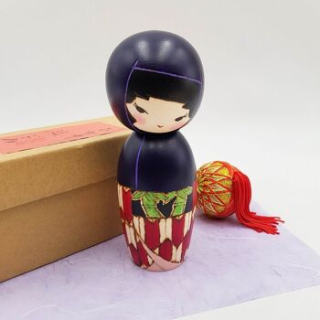 Poupée Kokeshi Ojyochu exclusive en bois figurine Japon fait main artisanal 1