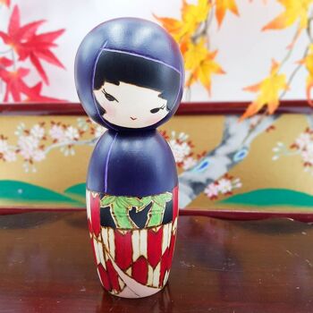 Poupée Kokeshi Ojyochu exclusive en bois figurine Japon fait main artisanal 3