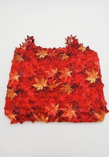 Shibori Tote Bag Washable and Reusable Handmade in Japan, Shopping Bag Durable Bulk Bag Maple Leaf Patterns 4