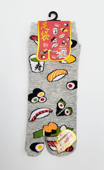 Chaussettes Japonaises Tabi en Coton et Motif Sushi & Maki Taille Fr 34 - 40 4