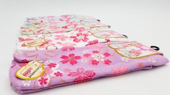 Chaussettes Japonaises Tabi en Coton et Motif Pluie de Fleurs de Sakura Taille Fr 34 - 40 7