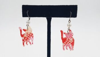 Japanese cat earrings and sakura flowers 1