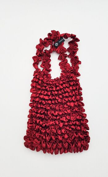 Shibori Bag washable and reusable tote bag handmade in Japan, durable bulk bag united patterns - Bordeaux 3