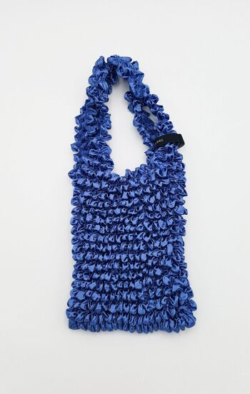Shibori Bag washable and reusable tote bag handmade in Japan, durable bulk bag united patterns - Bleu Foncé 2