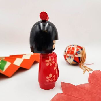 Poupée Kokeshi Ojyochu exclusive en bois figurine Japon fait main artisanal 4