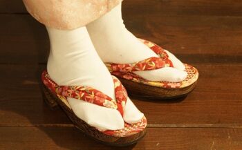 Chaussettes Japonaises Tabi Enfants en Coton et Motif Chien Made In Japan Taille Fr 22 - 37 10