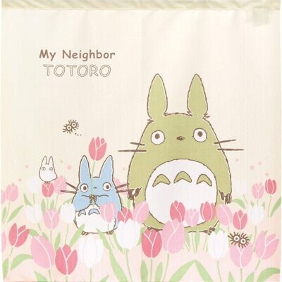 COS11230 Noren Japanische Türvorhänge „My Neighbor Totoro“ mit Tulpenmuster, Japan Ghibli Studio Totoro Gobelin-Fenstervorhang