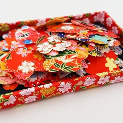 Juego de 80 pegatinas decorativas de flores de sakura de papel japonés de Kioto