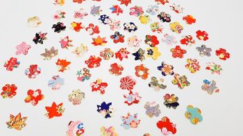 Lot 80 autocollants fleurs de sakura en papier japonais de Kyoto décoratif 3
