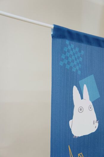 COS11075 Noren rideaux de porte japonais Mon Voisin Totoro motif Géométrie Bleu et origami, japon Ghibli studio totoro tapisserie rideau de fenêtre 5
