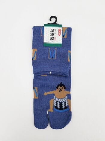 Chaussettes Japonaises Tabi en Coton et Motif Sumo Made in Japan Taille Fr 40 - 45 4