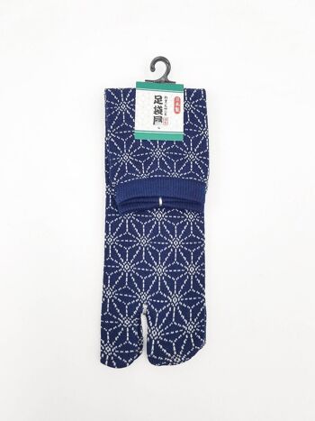 Chaussettes Japonaises Tabi en Coton à Motif Asanoha Made in Japan Taille Fr 40 - 45 6