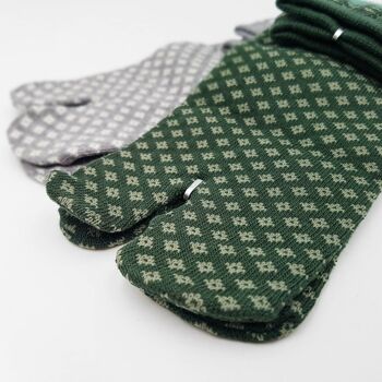 Chaussettes Japonaises Tabi en Coton à Motif Hishigata Made in Japan Taille Fr 40 - 45 2