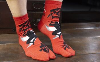 Chaussettes Japonaises Tabi en Coton à Motif Hishigata Made in Japan Taille Fr 40 - 45 9