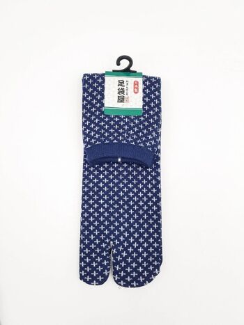 Chaussettes Japonaises Tabi en Coton et Motif Sashiko Made in Japan Taille Fr 40 - 45 5