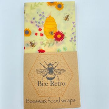 Abeilles - Grand paquet de deux emballages alimentaires à la cire d'abeille 11