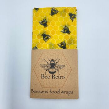 Abeilles - Grand paquet de deux emballages alimentaires à la cire d'abeille 14