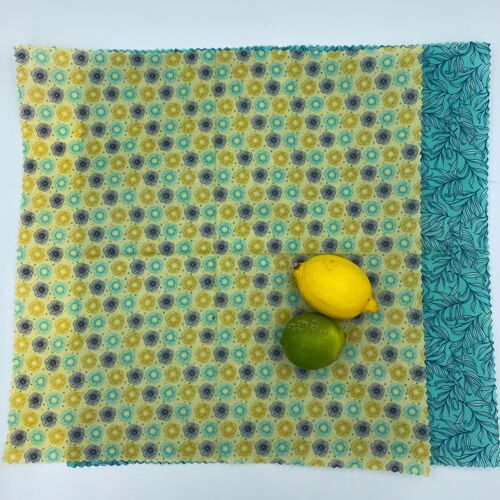 Floral- Large pack of two beeswax food wraps