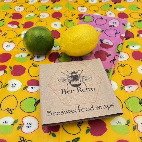 Novelty-Large size pack of two beeswax food wraps
