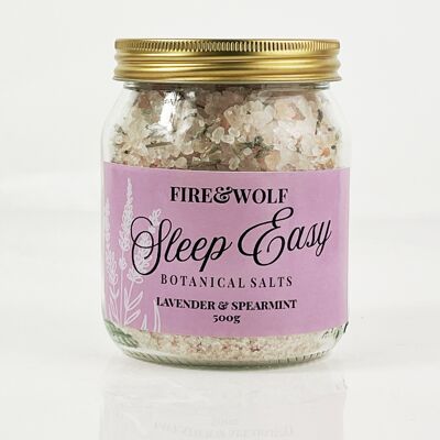 Sleep Easy Botanical Bath Salts | Lavender & Spearmint with Lavender Flower