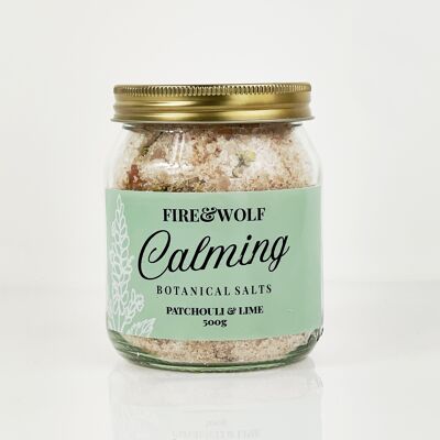 Calming Botanical Bath Salts | Patchouli & Lime with Camomile Flower