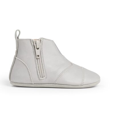 chaussures premier pas | cuir - gris nuage