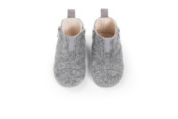 chaussures premier pas | laine - gris brumeux 2