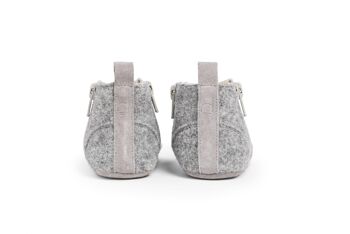 chaussures premier pas | laine - gris brumeux 3