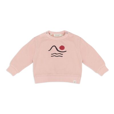 baby crewneck sweater-powder pink