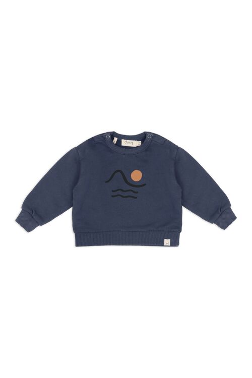 baby crewneck sweater-sea blue