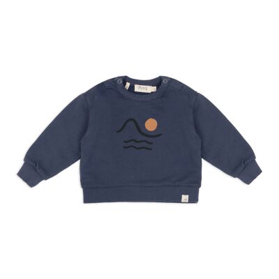 Baby Pullover mit Rundhalsausschnitt-Meerblau