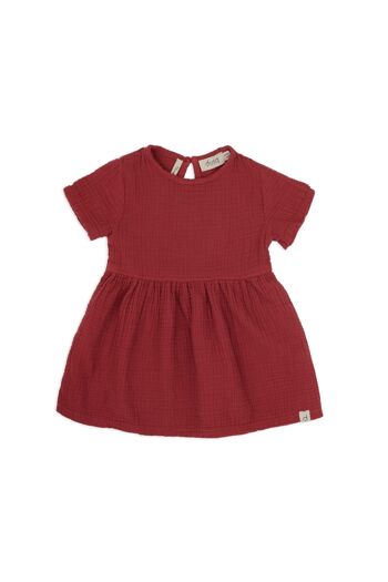 robe bébé-rouge argile 1