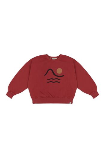 pull col rond rouge argile 1