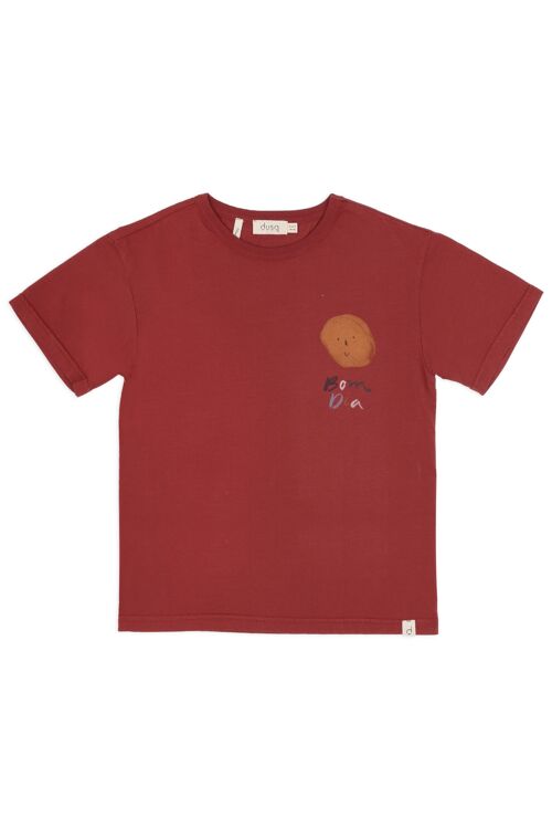 crewneck tee-clay red