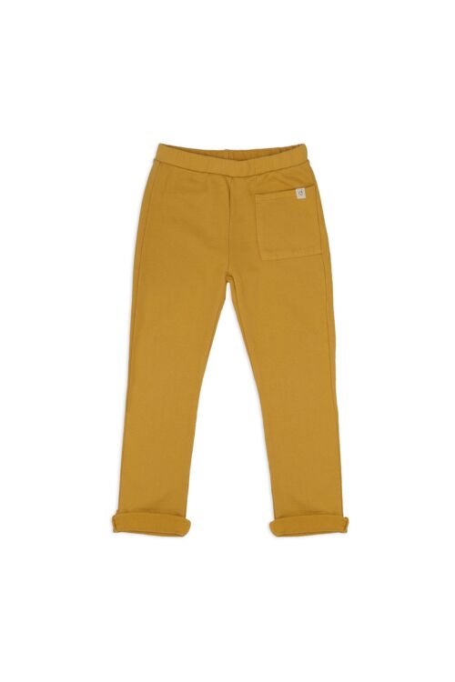 slim fit sweat pants-mellow yellow