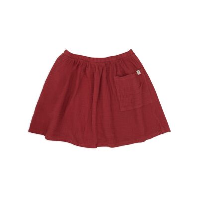 falda midi-rojo arcilla