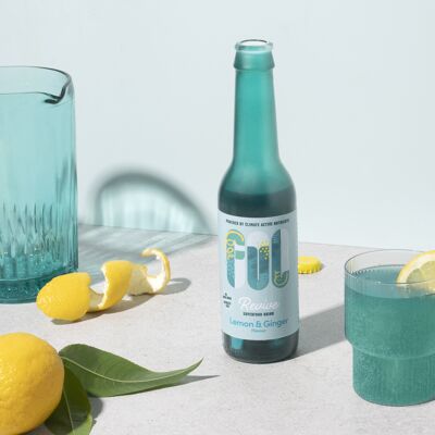 Lemon & Ginger Naturally Blue Sparkling Spirulina Drink