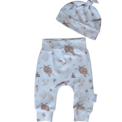 Newborn set turtles pants + hat size 56